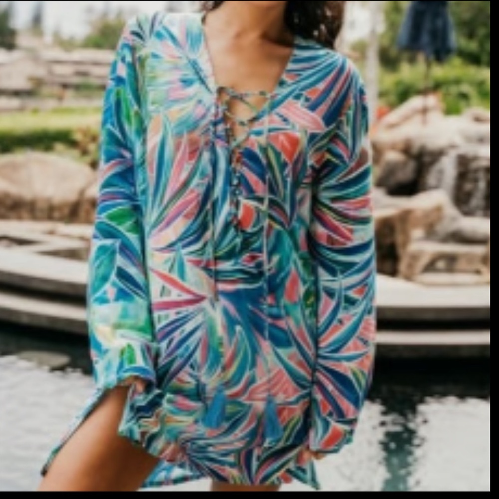 NWT La Blanca Multicolor Swim Coverup - Picture 2 of 6